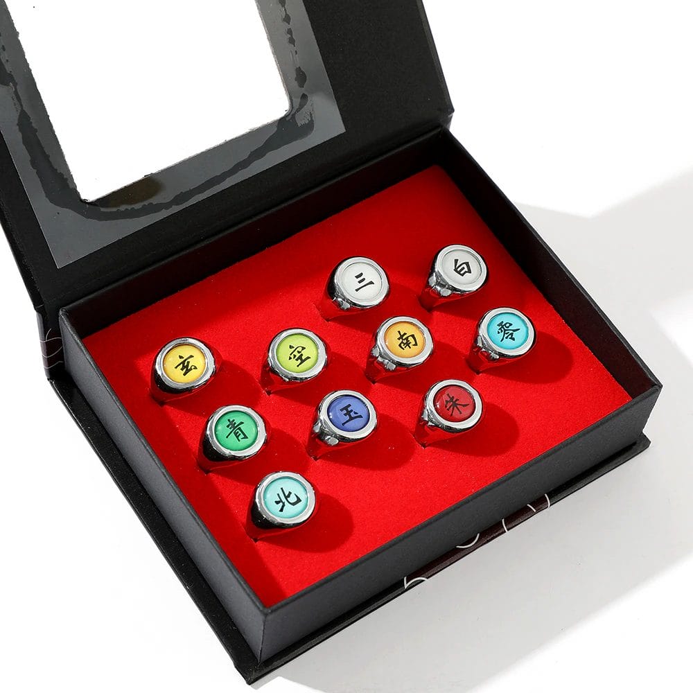 Naruto Ring Set Akatsuki Rings Shippude Cosplay Accessories Collection 10  Pieces : สำนักงานสิทธิประโยชน์ มหาวิทยาลัยรังสิต