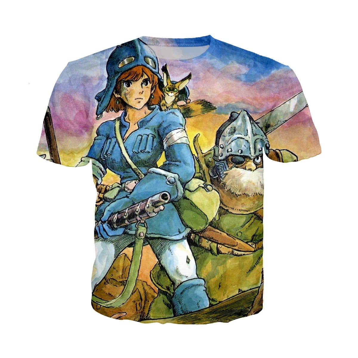 Nausicaa of the Valley Of The Wind 3D Print Tshirt - ghibli.store