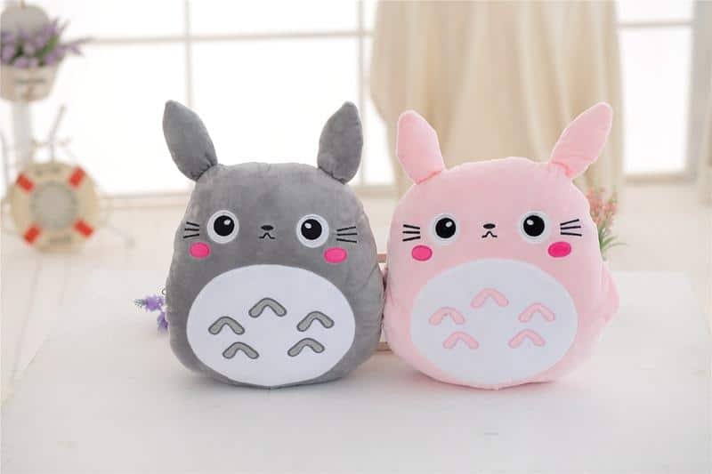 My Neighbor Totoro Hand Warmer Plush Pillow With Coloring Blanket - ghibli.store