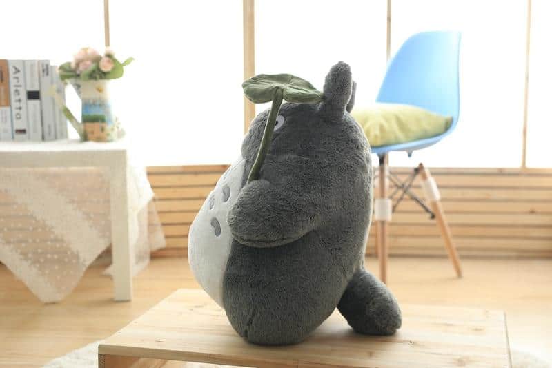 Studio Ghibli Neighbor Totoro Totoro on sale Holding a Leaf Fluffy Doll Bag M Height 16