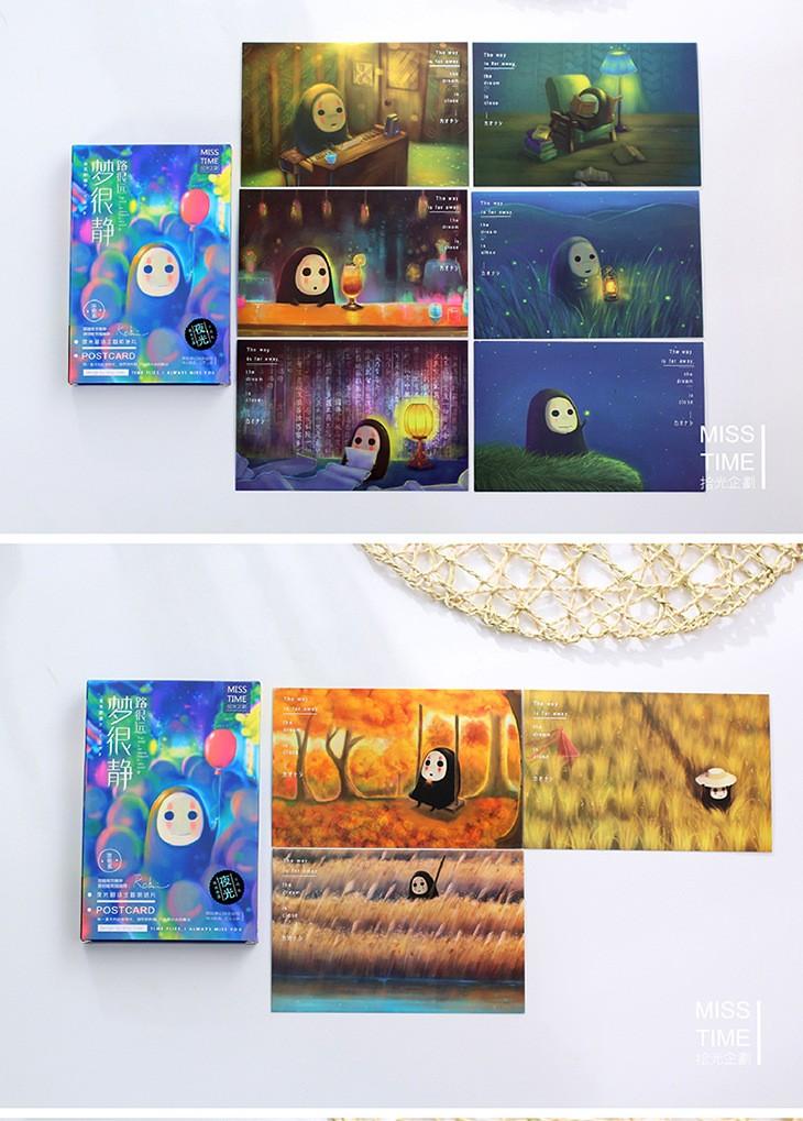 Spirited Away No Face Kaonashi Luminous Postcard 30 sheets/Set - ghibli.store