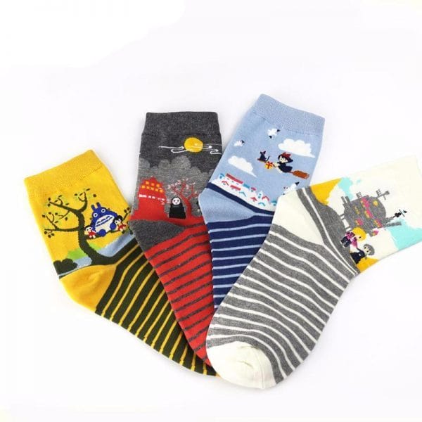 Studio Ghibli Socks 4pairs/set Ghibli Store ghibli.store