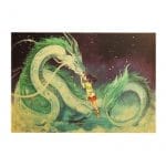 Spirited Away Chihiro and Haku Kraft Paper Poster Ghibli Store ghibli.store