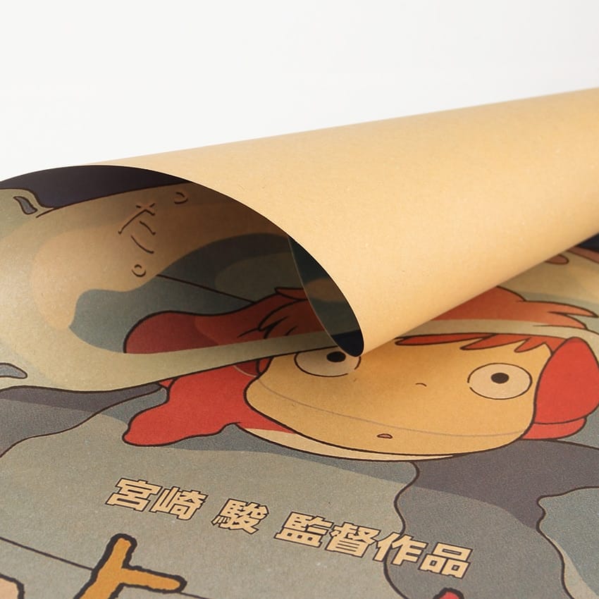 Ponyo on The Cliff Kraft Paper Poster