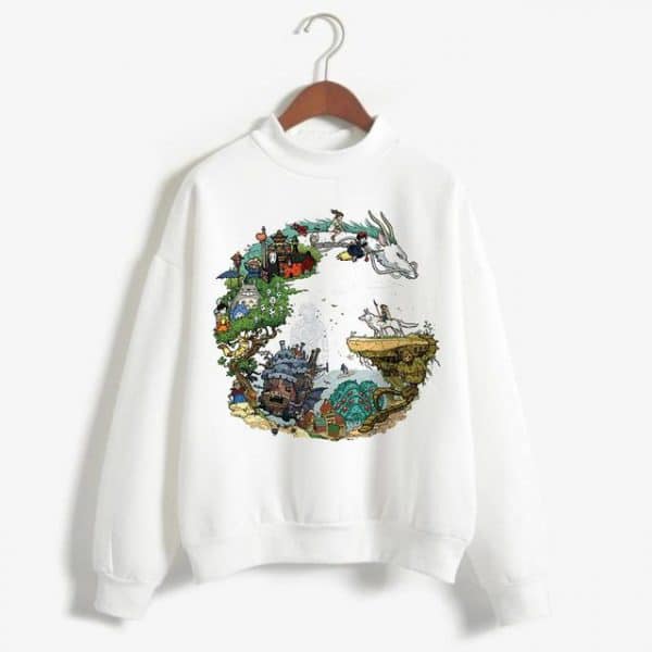 Ghibli Studio Characters Sweatshirt for Women Ghibli Store ghibli.store