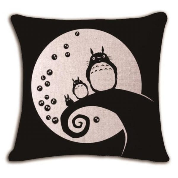 My Neighbor Totoro Linen Throw Pillow Cover Ghibli Store ghibli.store