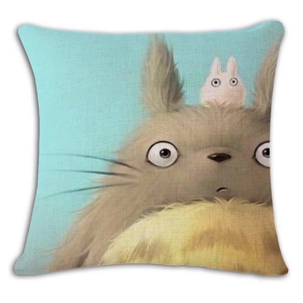 My Neighbor Totoro Linen Throw Pillow Cover Ghibli Store ghibli.store