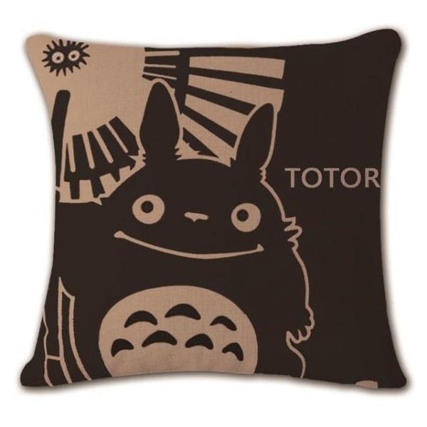 My Neighbor Totoro Linen Throw Pillow Cover Ghibli Store ghibli.store