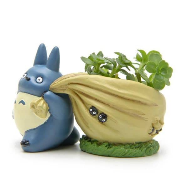 My Neighbor Totoro Blue with Flower Pot Figure Ghibli Store ghibli.store