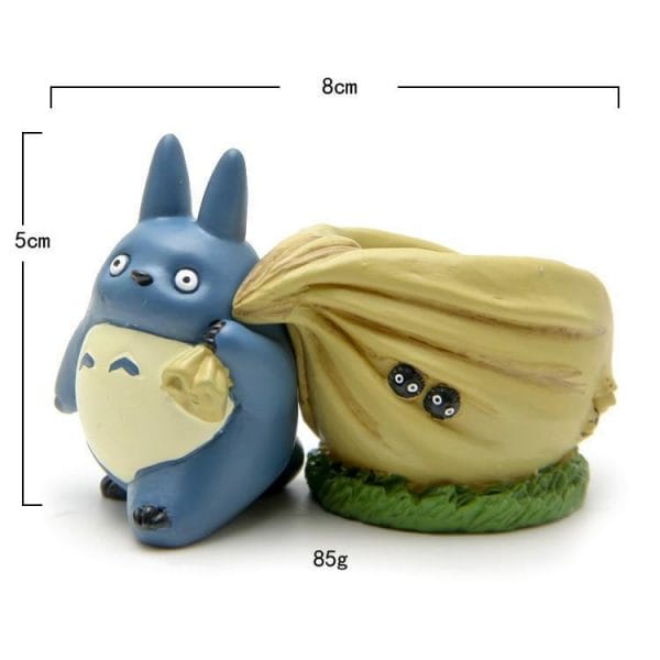 My Neighbor Totoro Blue with Flower Pot Figure Ghibli Store ghibli.store