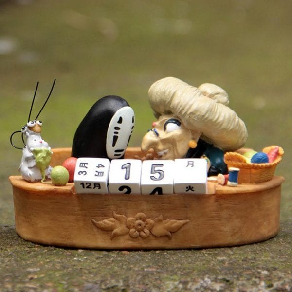 Spirited Away No Face Kaonashi & Yubaba Perpetual Calendar Ghibli Store ghibli.store