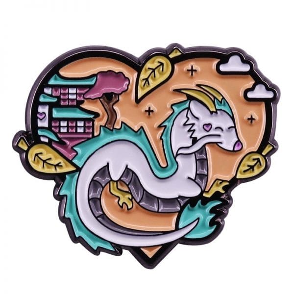 Spirited Away Haku Sparkling Badge Pins Ghibli Store ghibli.store