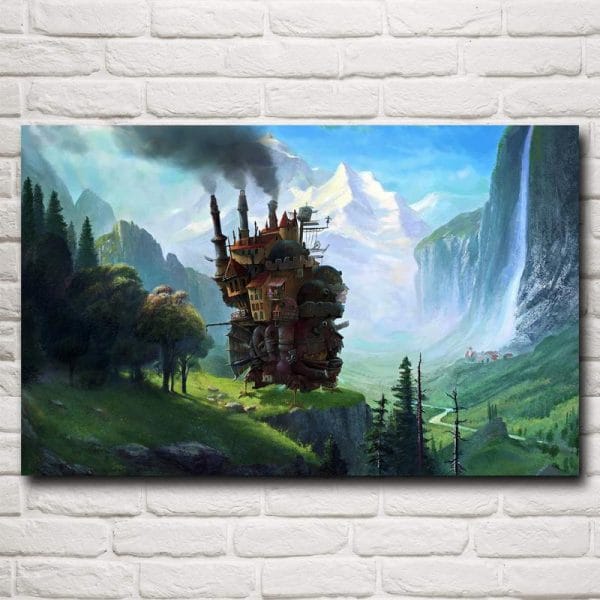 Howl’s Moving Castle Silk Poster Ghibli Store ghibli.store