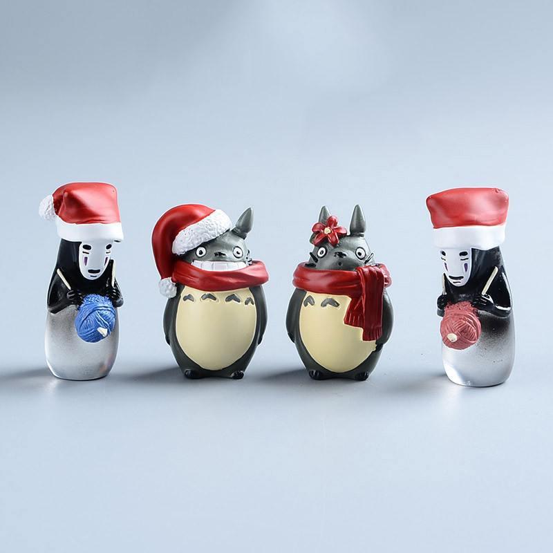 Totoro, Kaonashi Christmas Figure 4Pcs/set - ghibli.store