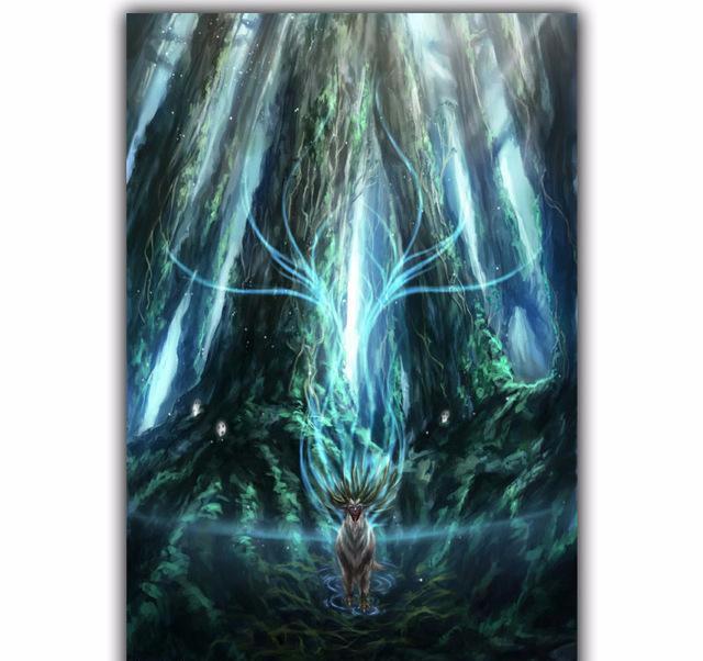 Princess Mononoke Spirited Away Silk Poster Canvas 8 Styles - ghibli.store