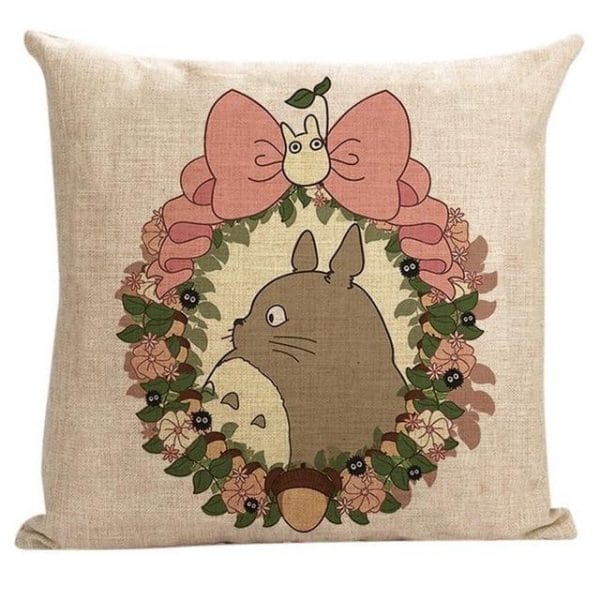 My Neighbor Totoro Ghibli Characters Linen Throw Pillow Cover Ghibli Store ghibli.store