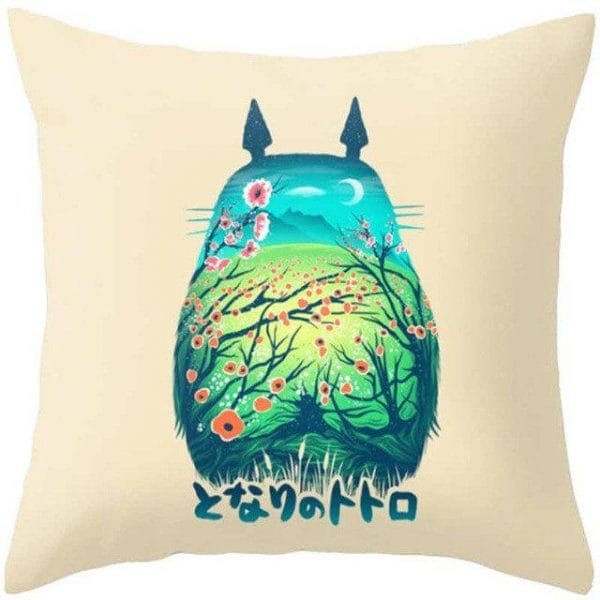 Colorful Totoro Printed Throw Pillow Cover Ghibli Store ghibli.store