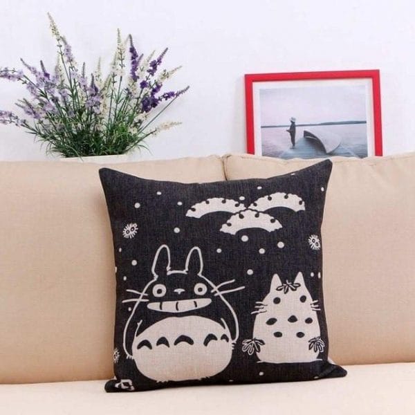 Colorful Totoro Printed Throw Pillow Cover Ghibli Store ghibli.store