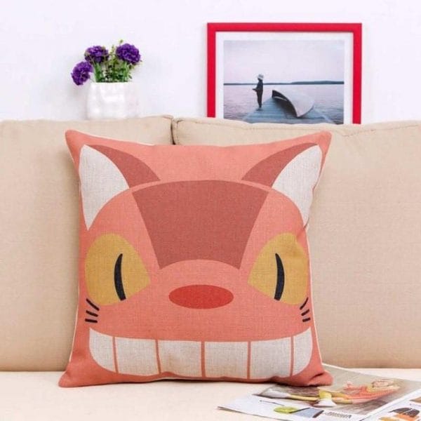 Colorful Totoro Printed Throw Pillow Cover Ghibli Store ghibli.store