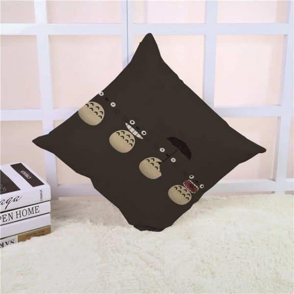 Colorful Totoro Printed Throw Pillow Cover Ghibli Store ghibli.store