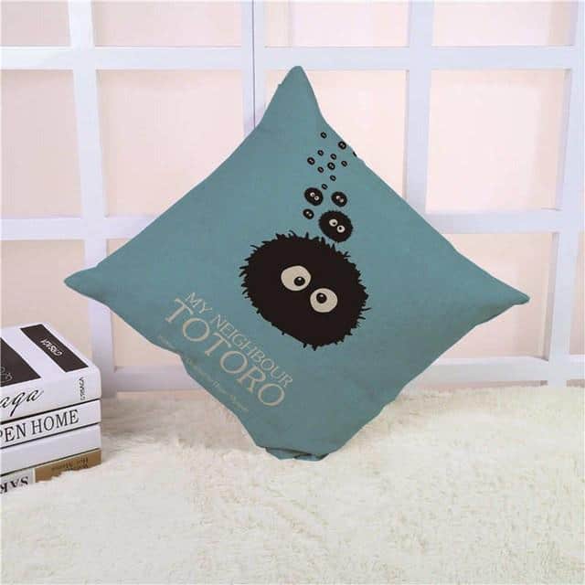 Colorful Totoro Printed Throw Pillow Cover Ghibli Store ghibli.store