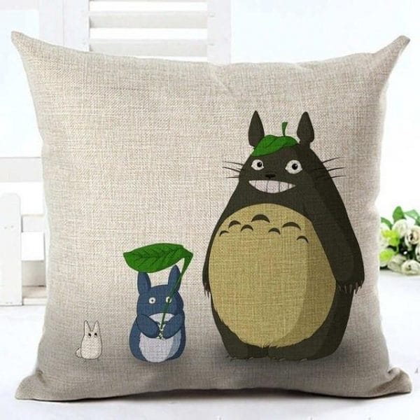 Colorful Totoro Printed Throw Pillow Cover Ghibli Store ghibli.store