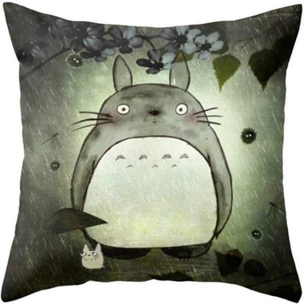 Colorful Totoro Printed Throw Pillow Cover Ghibli Store ghibli.store