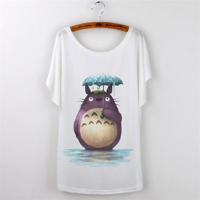Totoro Print Short Sleeve Women T Shirt 12 Styles - ghibli.store
