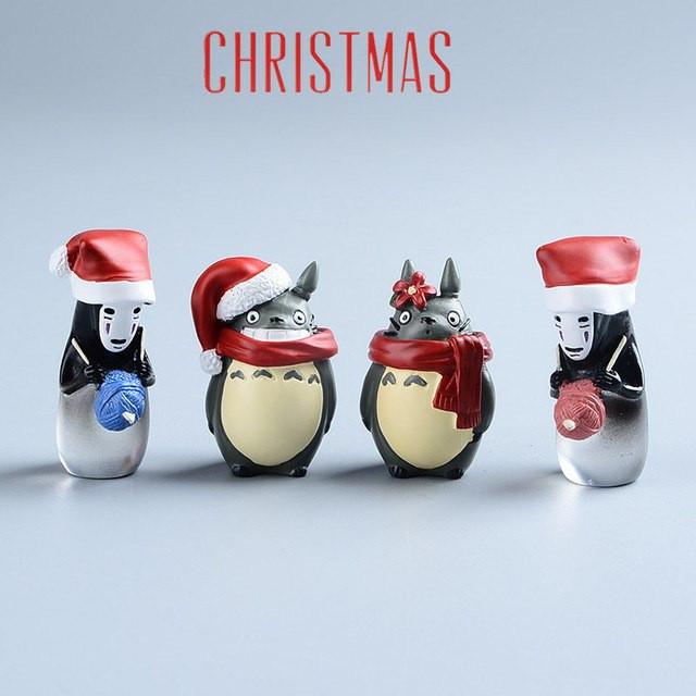 Totoro, Kaonashi Christmas Figure 4Pcs/set - ghibli.store