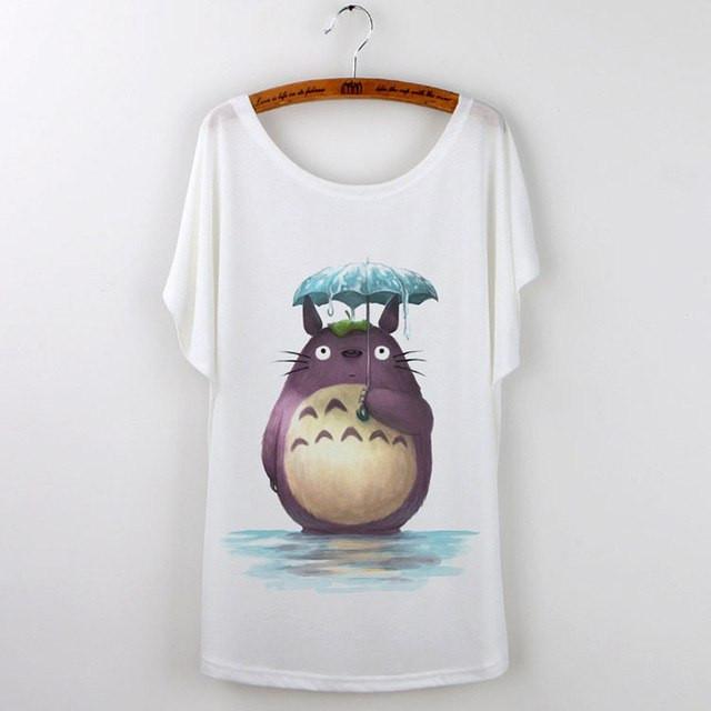 Cute Totoro Print T Shirts For Women 14 Styles - ghibli.store