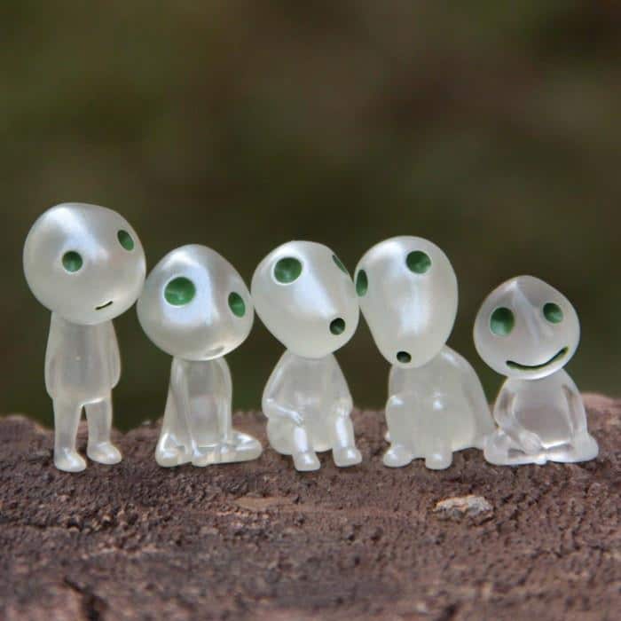 Princess Mononoke フィギュアセット Studio Ghibli Princess Mononoke Tree Spirits Figure 5pcs/set