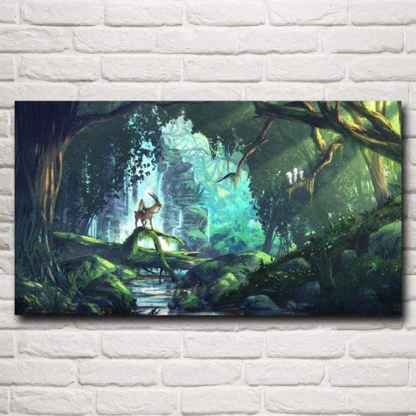 Princess Mononoke Silk Poster Print Ghibli Store ghibli.store