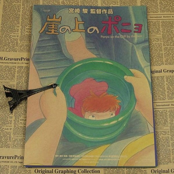 Ponyo Vintage kraft paper poster Ghibli Store ghibli.store