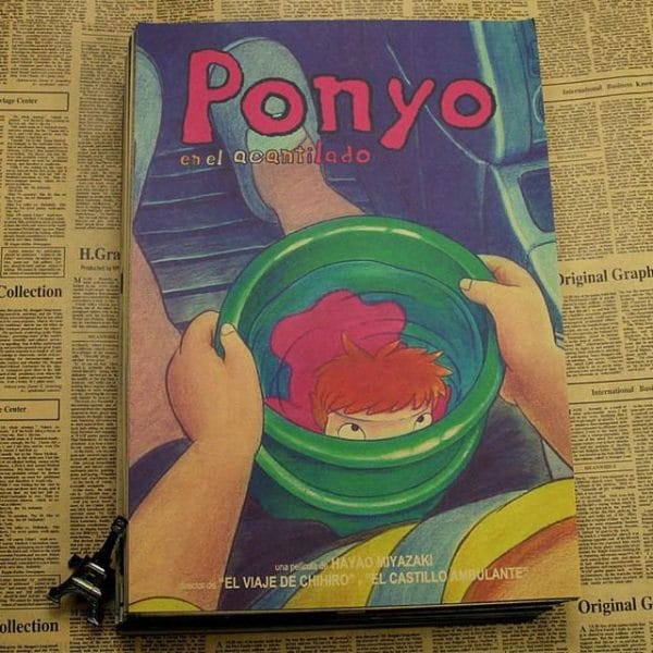 Ponyo Vintage kraft paper poster Ghibli Store ghibli.store