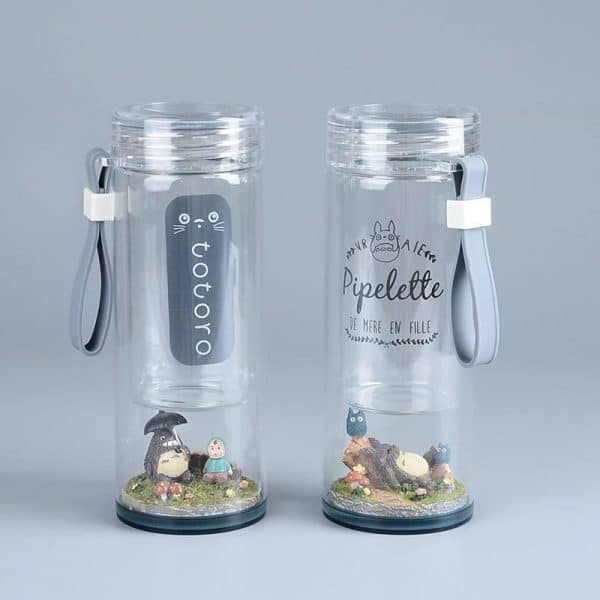 My Neighbor Totoro Landscape Inspired Portable Glass Water Bottle Ghibli Store ghibli.store