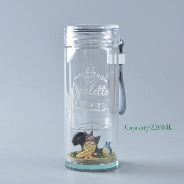 My Neighbor Totoro Landscape Inspired Portable Glass Water Bottle Ghibli Store ghibli.store