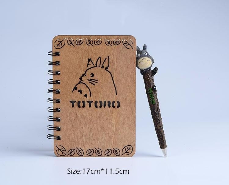Totoro Wooden Notebook Ghibli Store ghibli.store