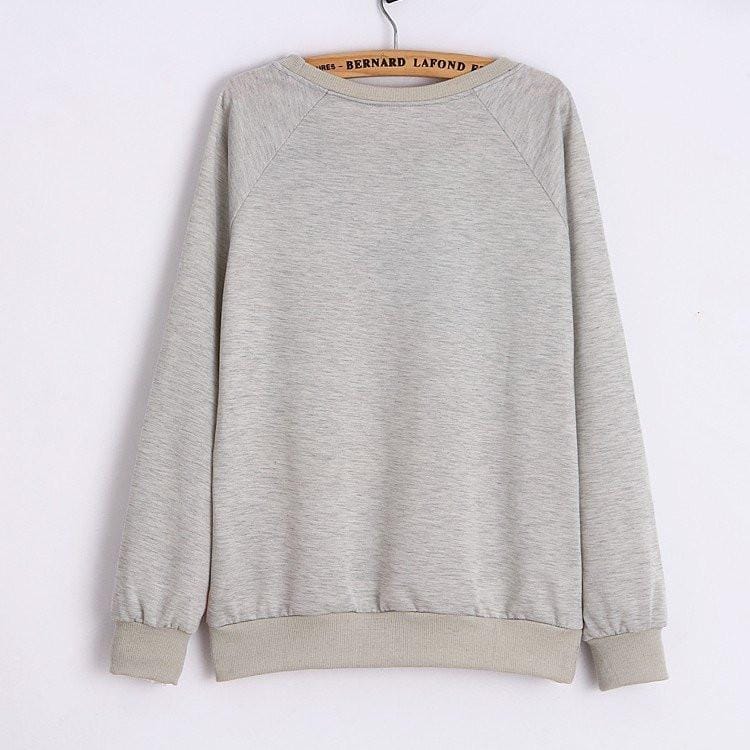 Totoro Print Long sleeve Hoody Sweatshirt For Women - ghibli.store