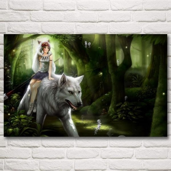 Princess Mononoke Throw Pillow Cover Ghibli Store ghibli.store