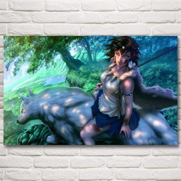 Princess Mononoke Silk Poster 5 Styles Ghibli Store ghibli.store