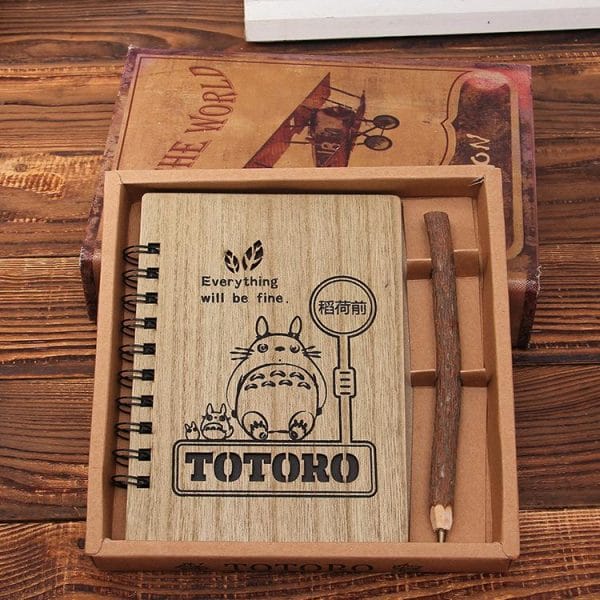 My Neighbor Totoro Everything Will Be Fine Wooden Notebook Ghibli Store ghibli.store