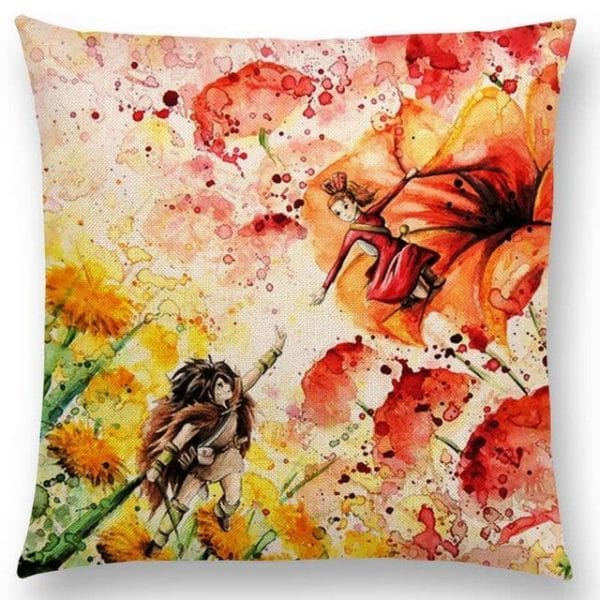 Studio Ghibli Watercolor Throw Pillow Cover Ghibli Store ghibli.store