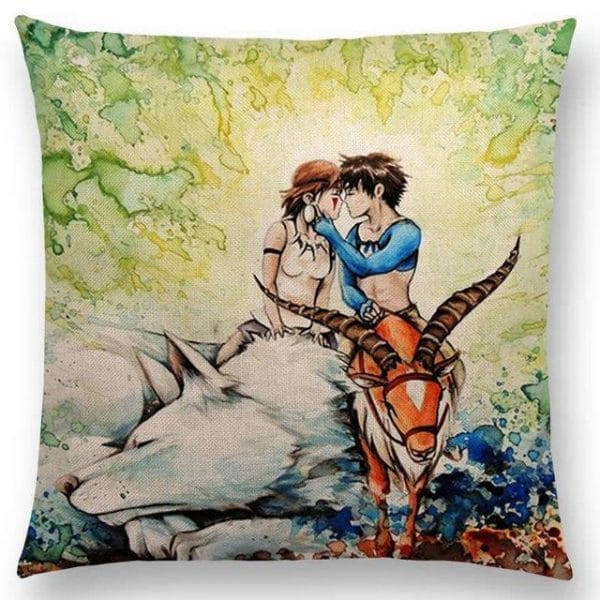 Studio Ghibli Watercolor Throw Pillow Cover Ghibli Store ghibli.store