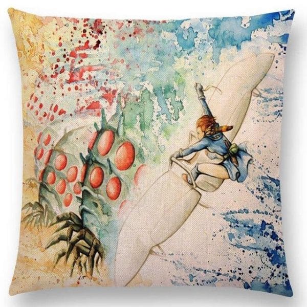 Studio Ghibli Watercolor Throw Pillow Cover Ghibli Store ghibli.store