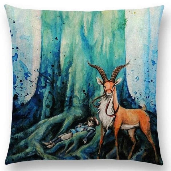 Studio Ghibli Watercolor Throw Pillow Cover Ghibli Store ghibli.store