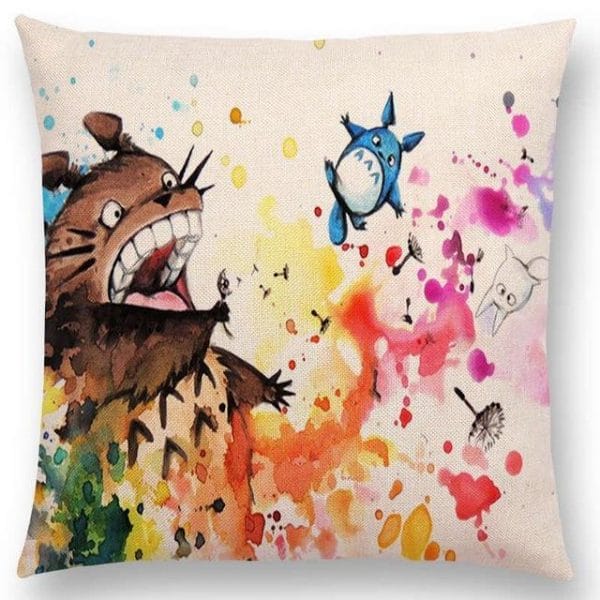 Studio Ghibli Watercolor Throw Pillow Cover Ghibli Store ghibli.store