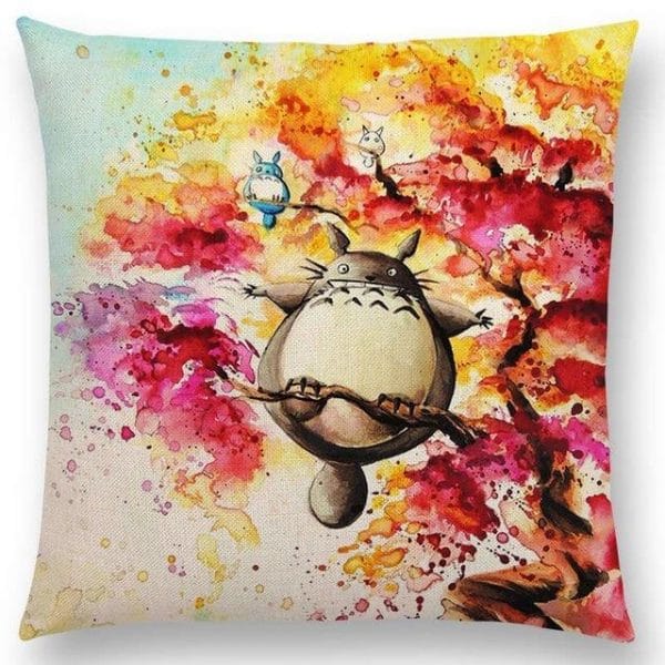 Studio Ghibli Watercolor Throw Pillow Cover Ghibli Store ghibli.store