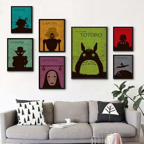 Studio Ghibli Characters Wall Canvas Poster Ghibli Store ghibli.store