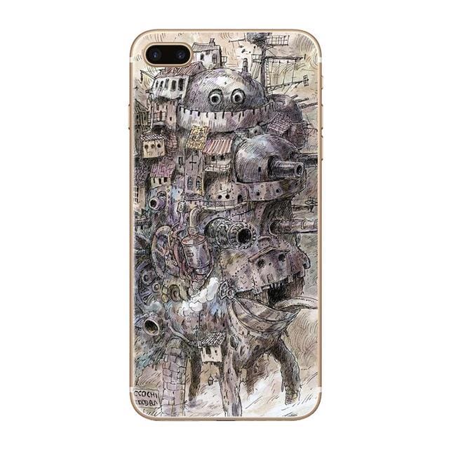 Howls Moving Castle Transparent Cover For iPhone - ghibli.store