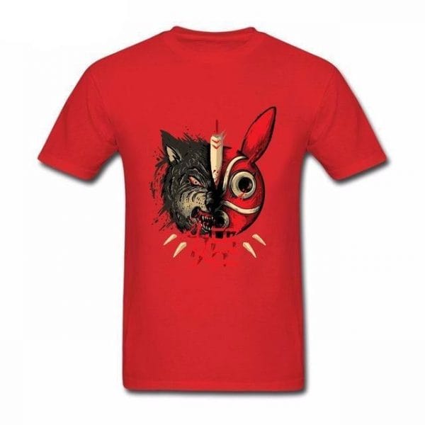 Princess Mononoke Mask & Wolf T shirts - ghibli.store